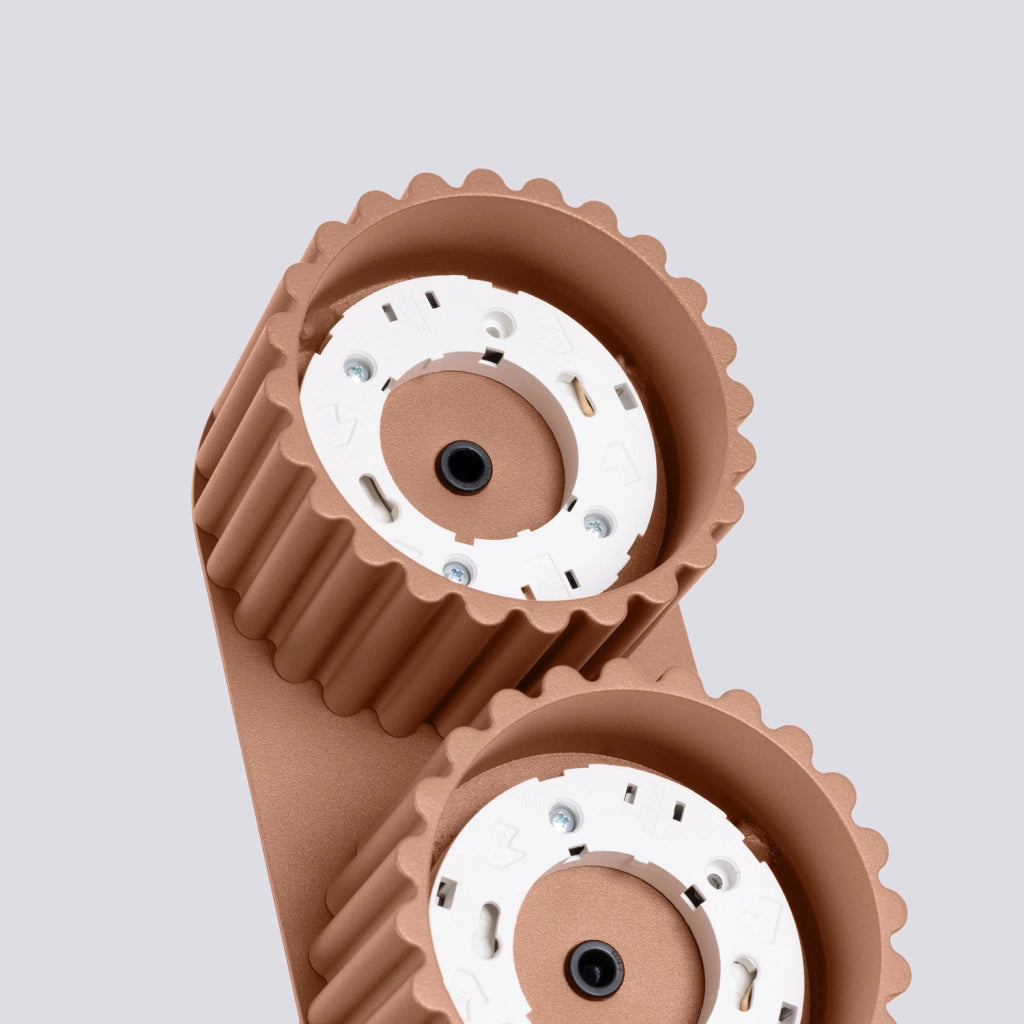 Plafoniera moderna mocca ovale 21cm 2xGX53 VISTAO Pure