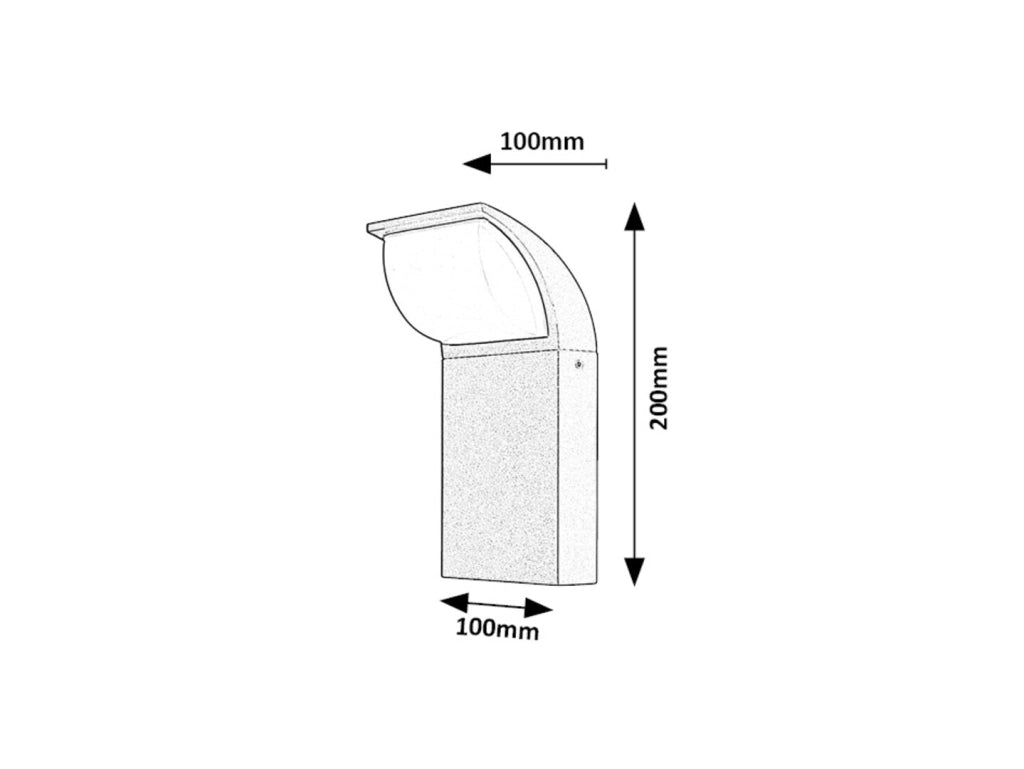 Applique LED esterna moderna 9W nera Hongkong Rabalux