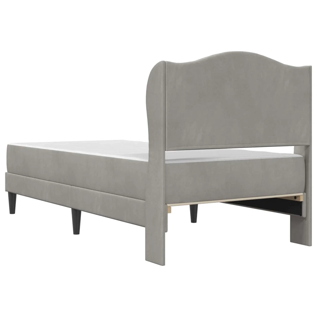 Letto singolo | Letto per adulti | Struttura del letto Grigio Chiaro 100 x 200 cm Velluto