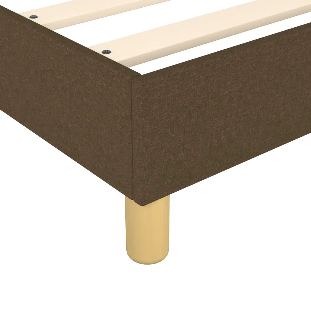 Struttura Letto a Rete a Molle-Giroletto Marrone Scuro 120x200 cm Tessuto 219922