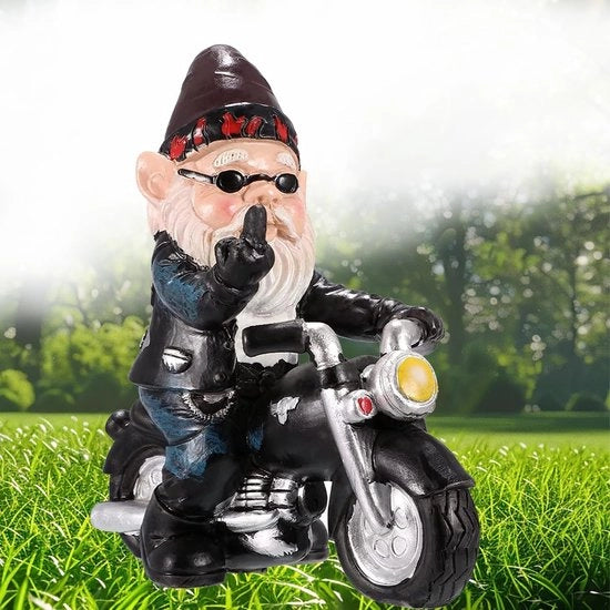 Decorazione per Esterno Granchio - Ornamento in Resina - Statuetta di Motocicletta - 13,5 x 12 x 5 cm - Regalo per Appassionati di Giardinaggio