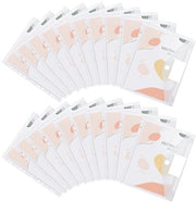 Documenti A4 per archiviazione - 48 borse documentali con chiusura con adesivo, 11 fori e spazio per etichetta - Cartelloni acqua resistenti per l'organizzazione dei documenti (bianchi)
