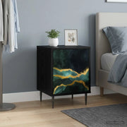 Armadio da Notte WIJHE 2 pz Rovere Nero 36 x 33 x 51 cm 8007240