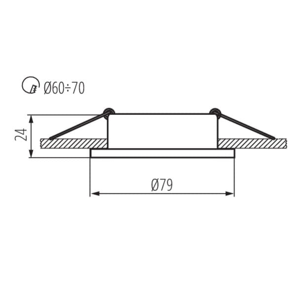 Kanlux RADAN 7362 faretto incasso tondo GX5.3 50W IP20