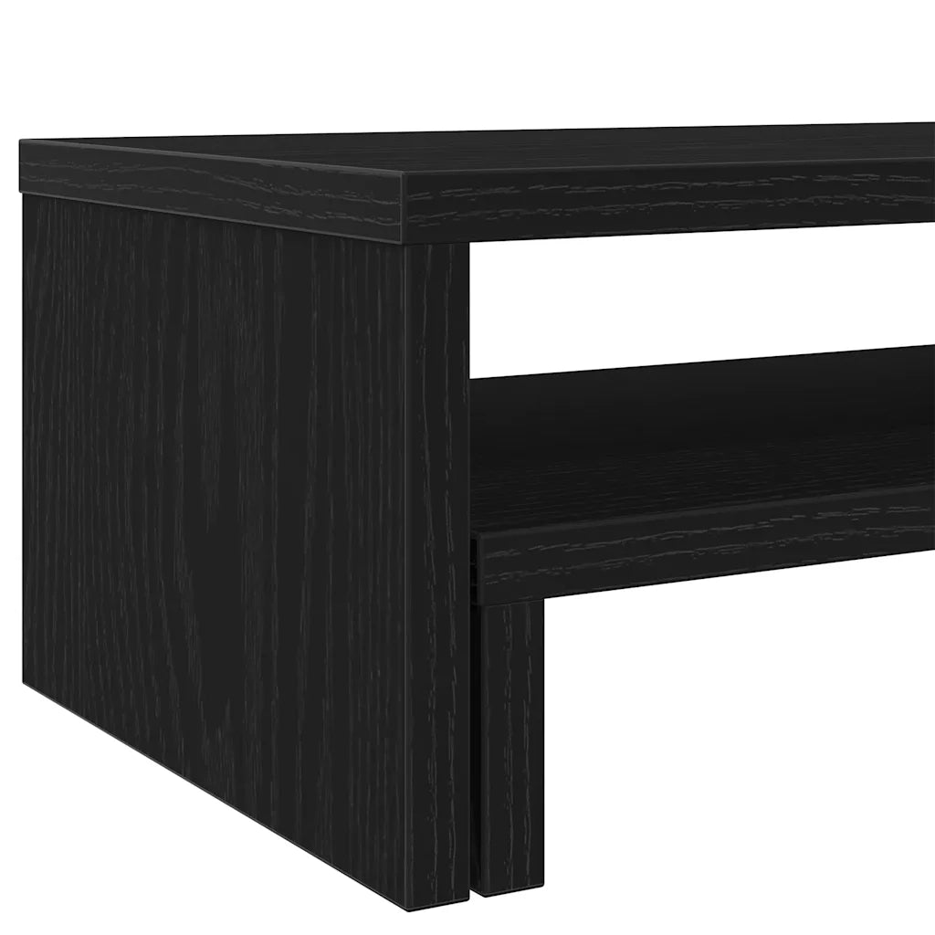 Supporto per Monitor Rovere Nero 54x22x15 cm in Truciolato 868089