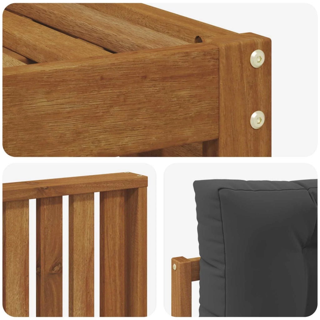 Set di divani da esterno con cuscino 6 pcs Naturale e Antracite 3373737