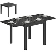 Tavolo da Giardino Allungabile ¨C Minimal ¨C Nero, Alluminio, 80/160x80x75 cm