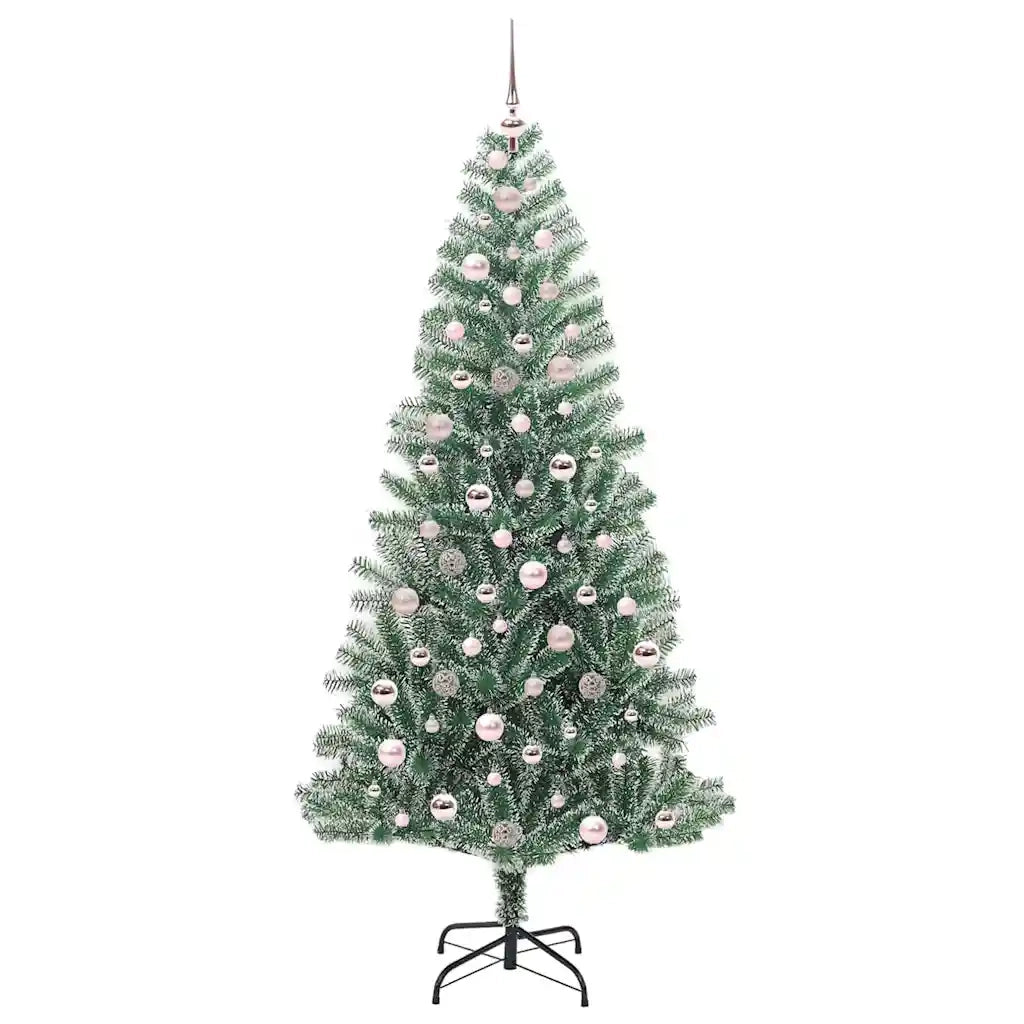 Albero di Natale | Decorazioni natalizie Artificiale Imbiancato con Luci LED 210 cm