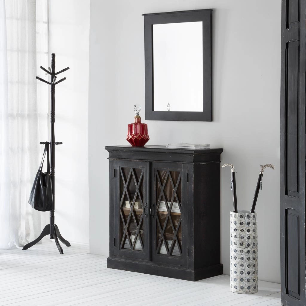 Specchio in legno nero 70x03x90h