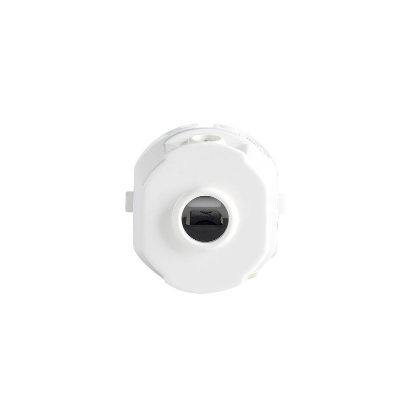 Spina Elettrica Schuko 16A Standard Tedesca Salvaspazio con Uscita Cavo Dritto Bianco