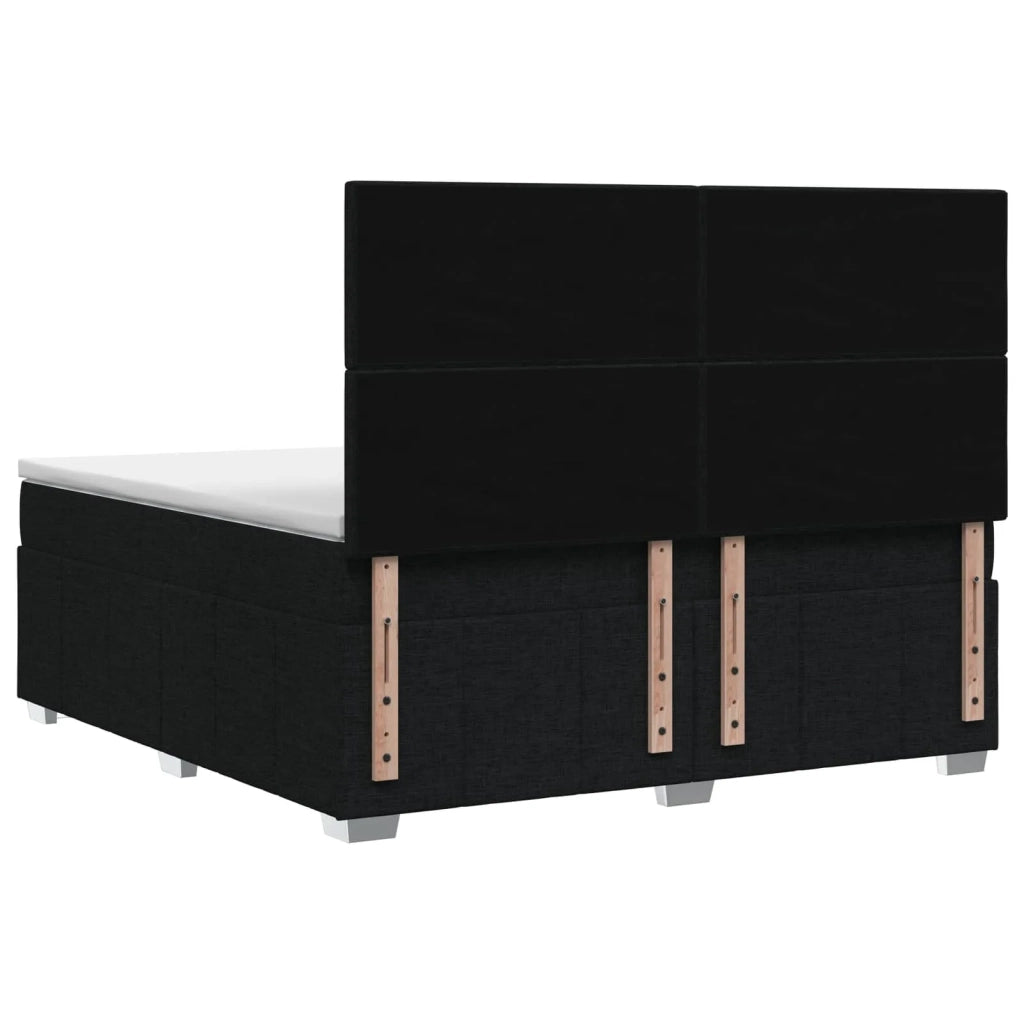 Letto box spring con materasso Nero 180 x 200 cm Tessuto 3454206
