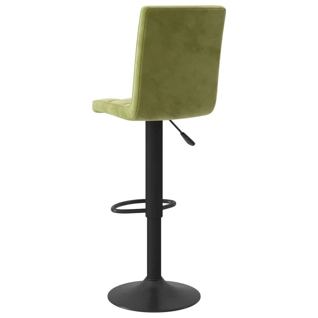 Sgabelli da Bar 2 pz Verde Chiaro in Velluto