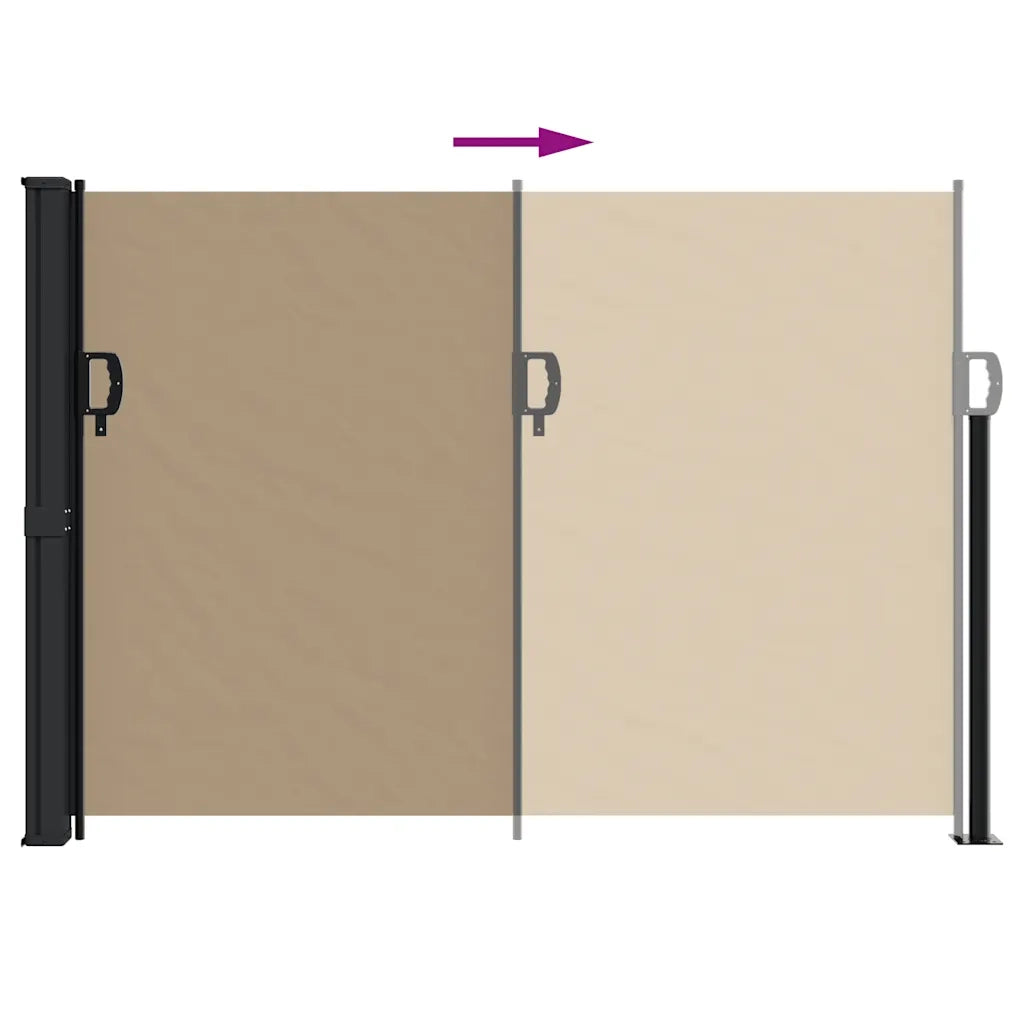 Tenda da Sole | Tenda parasole Laterale Retrattile Tortora 140x600 cm