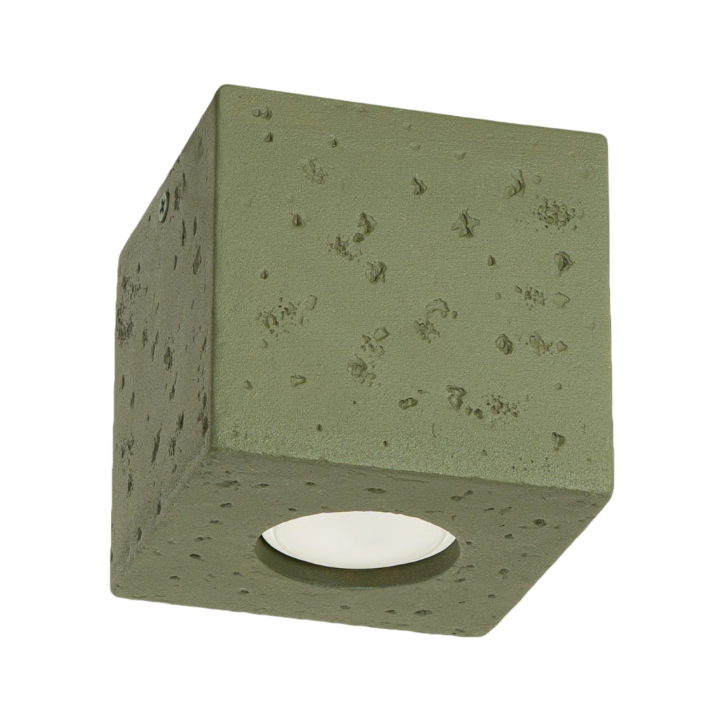 Lampada da soffitto QUAD cemento verde oliva