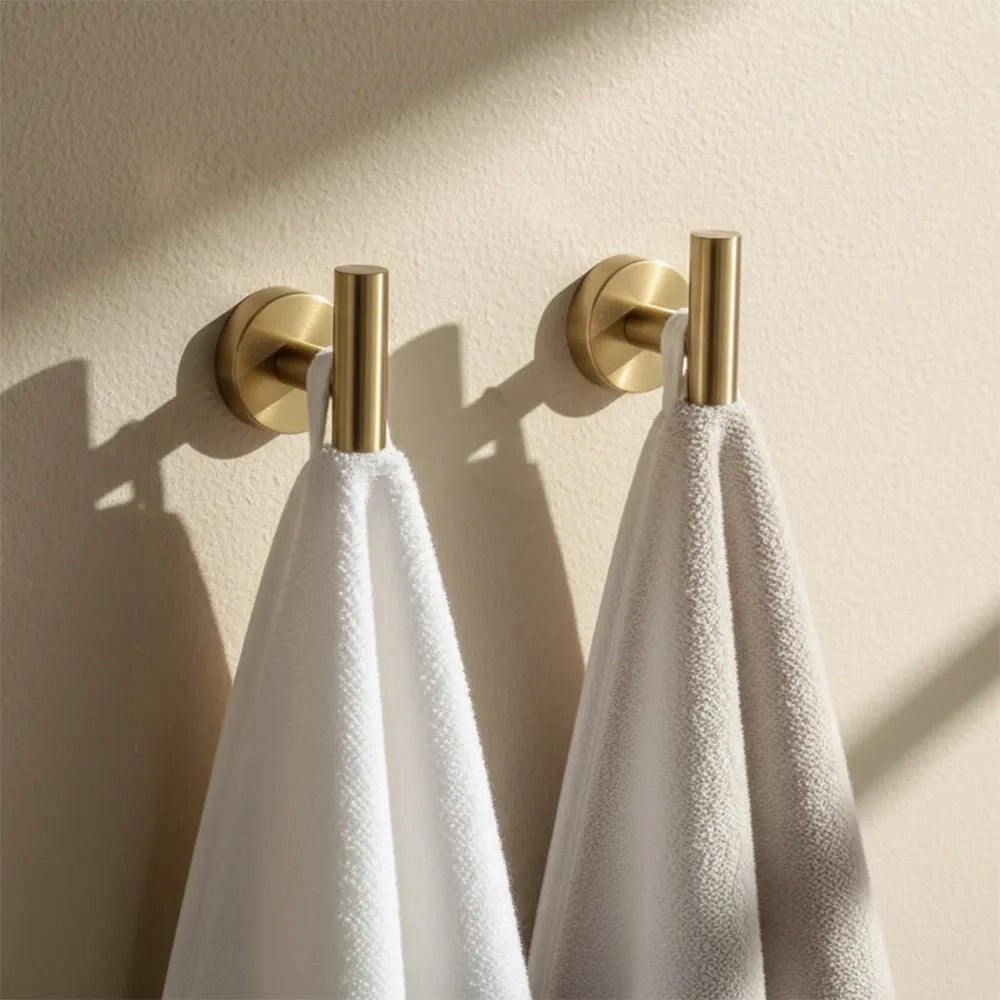 Set Accessori Da Bagno Ari Brush Gold 4 Pezzi