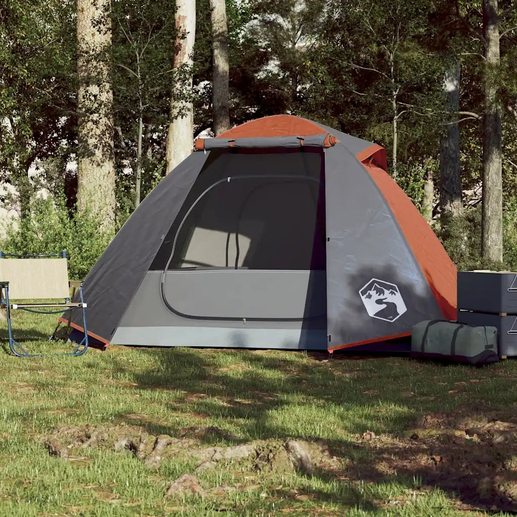 Tenda da Campeggio a Cupola 2 Persone Arancione Impermeabile 94325