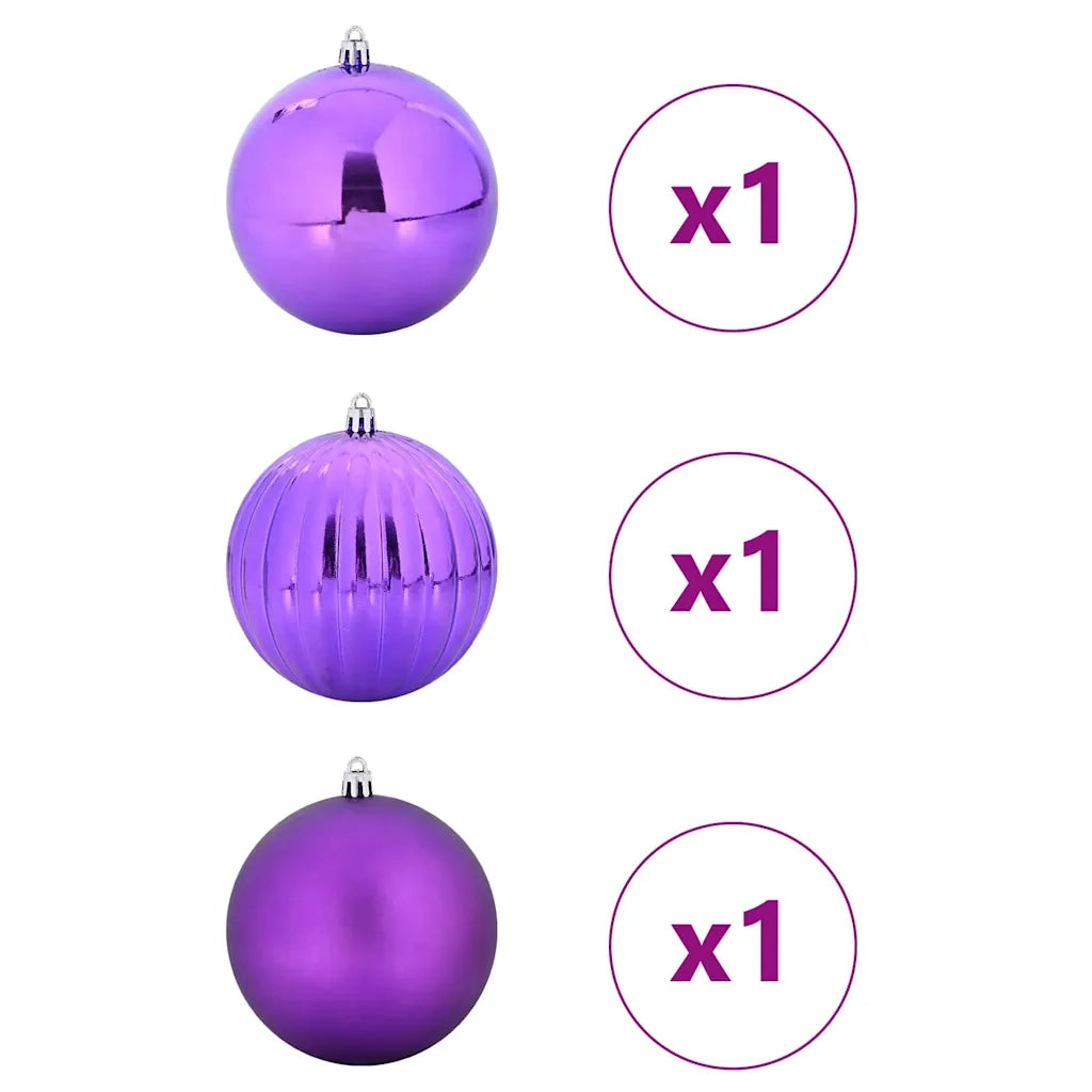 Set di Palline di Natale XXL 3 pcs Lillà Plastica 42018880