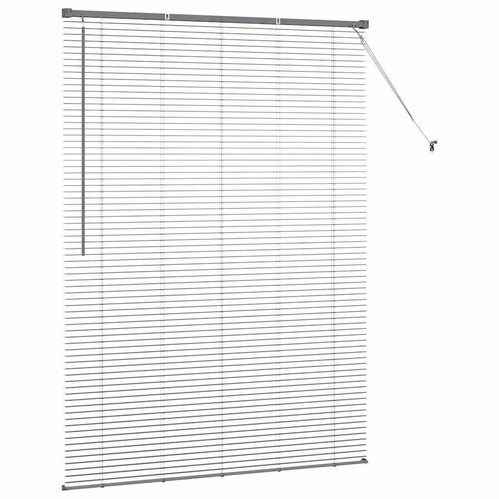 Tendaggi a Veneziana | Tenda a lamelle Grigio scuro 175 x 135 cm Alluminio