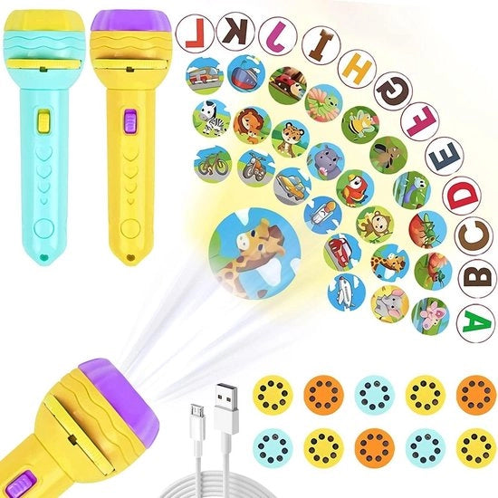Proiettore per bambini con 80 motivi animali - giocattolo per parete soffitto tenda - giocattolo educativo dinosauro - regalo.