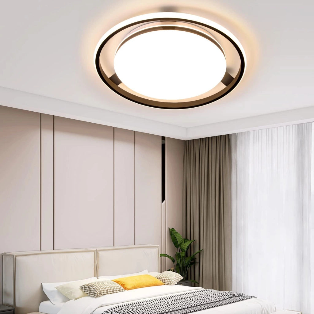 ZMH Lampada da soffitto LED design ruota rotonda dimmerabile 42W telecomando