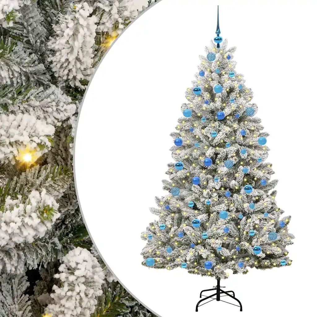 Albero di Natale artificiale con 300 LED Verde e Bianco 180 cm 3395755