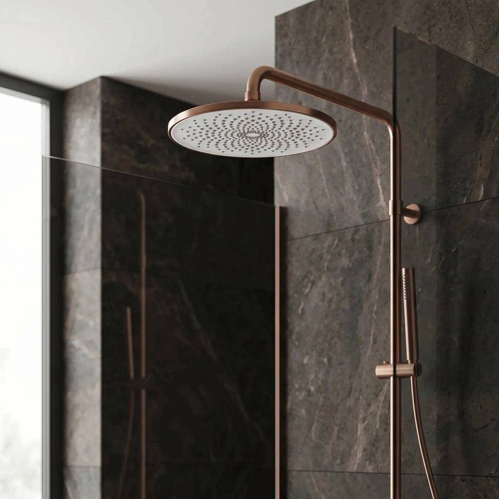 Soffione Doccia Rotondo Rea Js-021brg Brush Copper