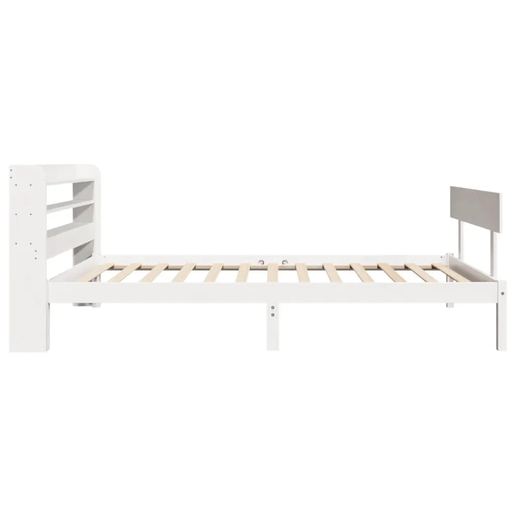 Letto singolo | Letto per adulti | Letto senza Materasso Bianco 90x190 cm in Legno Massello Pino