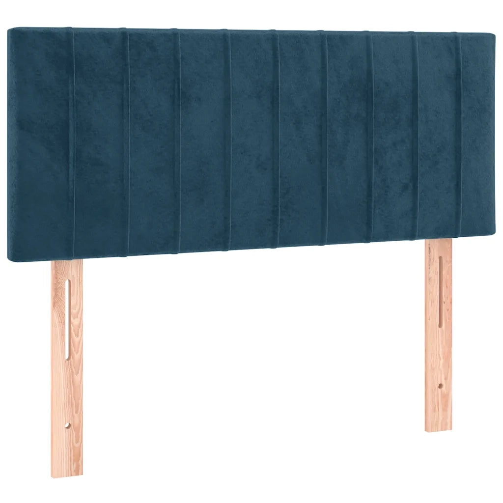 Giroletto a Molle con Materasso-Struttura Letto Blu Scuro 90x200 cm in Velluto 322133