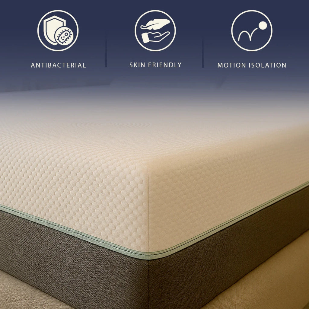 Materasso 120x190 Molle e Memory Foam Alto 25 cm | Anallergico, Traspirante, Sfoderabile | Prodotto in Italia