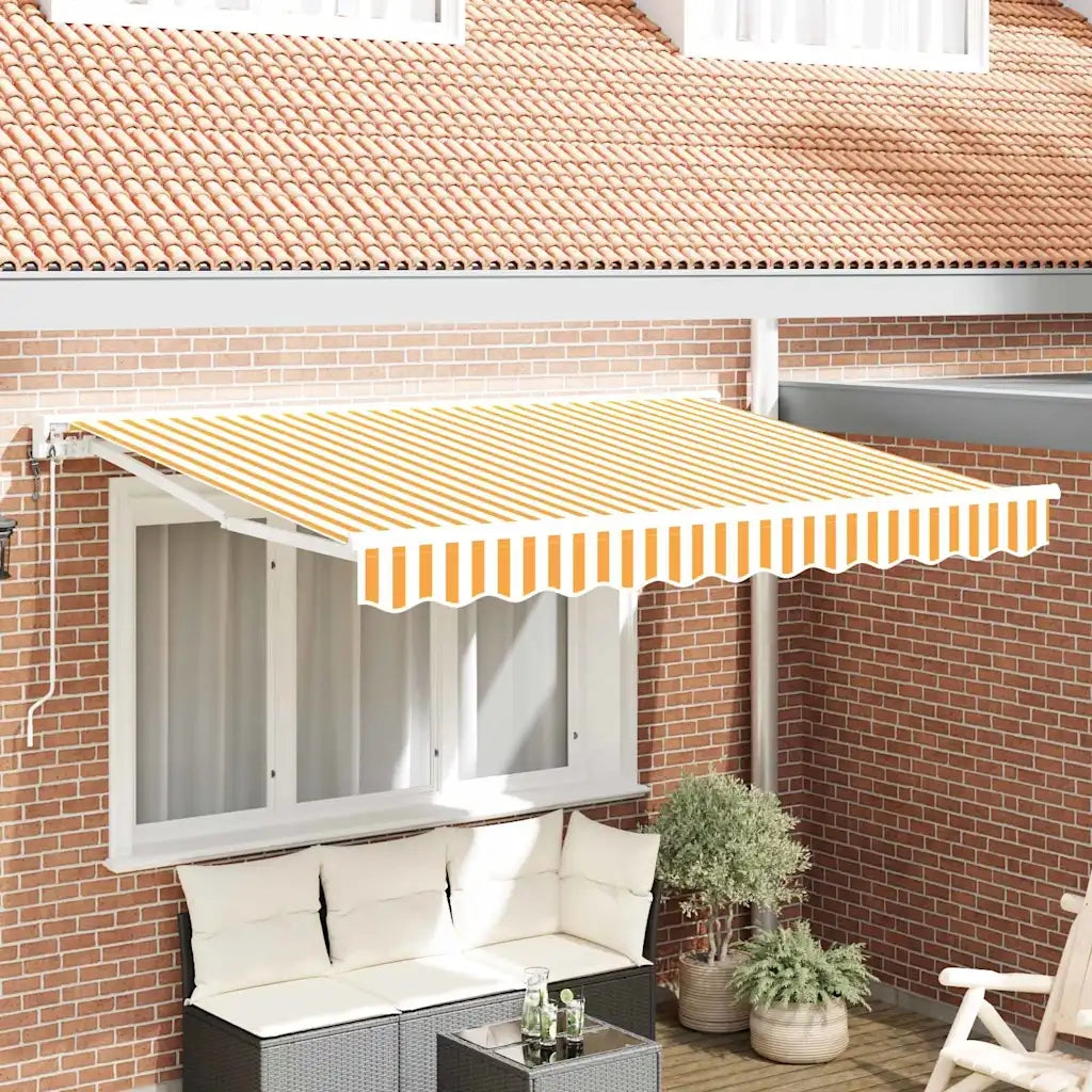 Struttura della tenda-Telaio per tenda da sole Giallo e Bianco 300 x 200 cm 784611