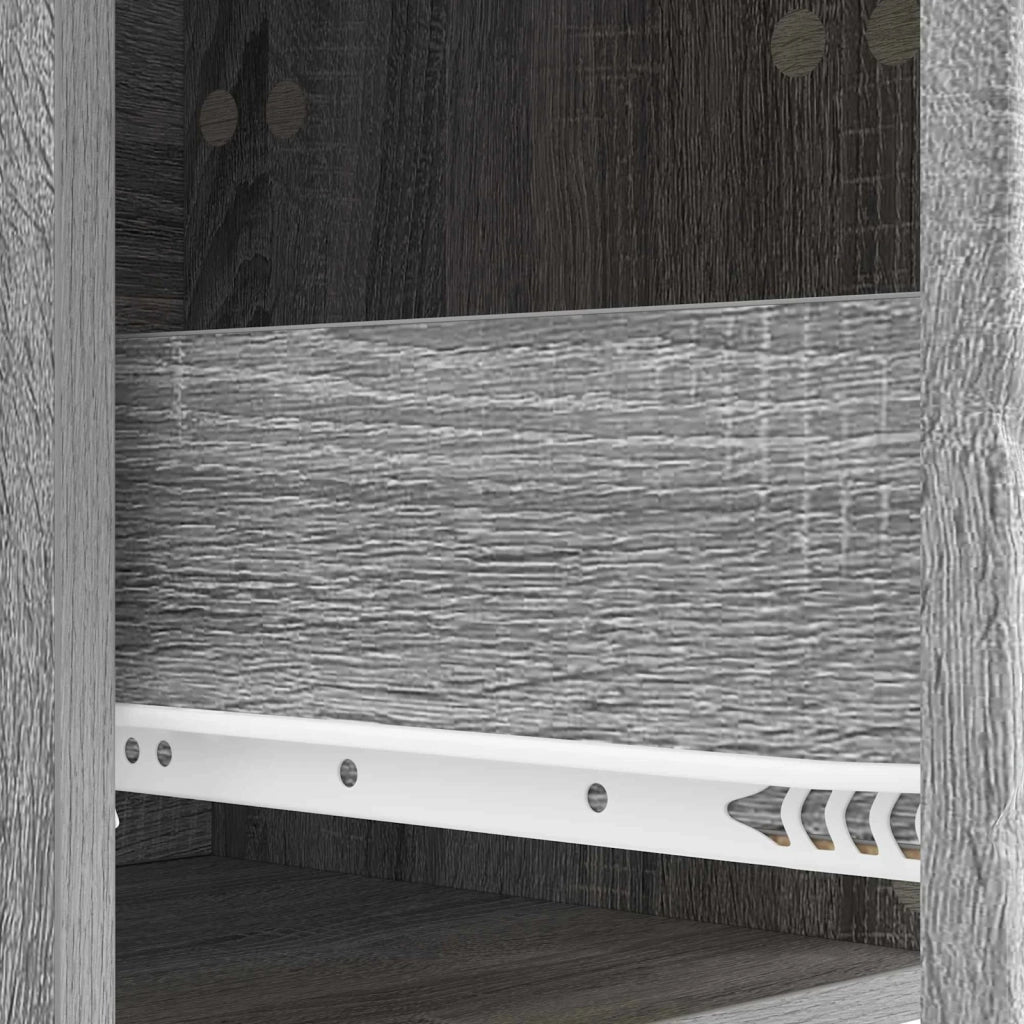 Comodino | Armadio da Notte | Mobiletto da notte a muro Sonoma grigio 34,5 x 33 x 40 cm