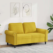 Divano a 2 Posti giallo 120 cm in Velluto 359525