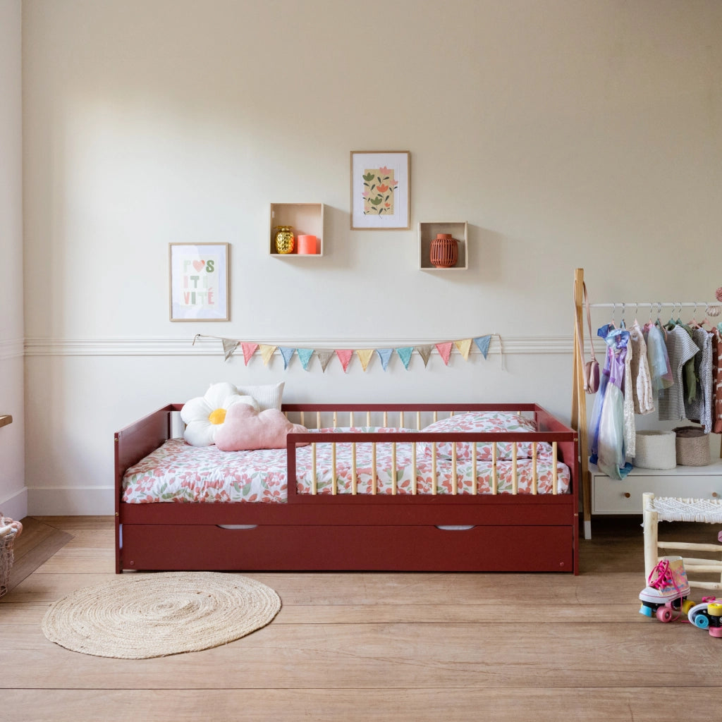Letto a scomparsa per bambini 190x90cm terracotta ADAM