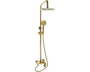 Set di doccia - Doccia a cascata - Testa di doccia con tubo - In acciaio inossidabile - Oro - Teste di doccia - Regolabile - 81,3-113,5 cm