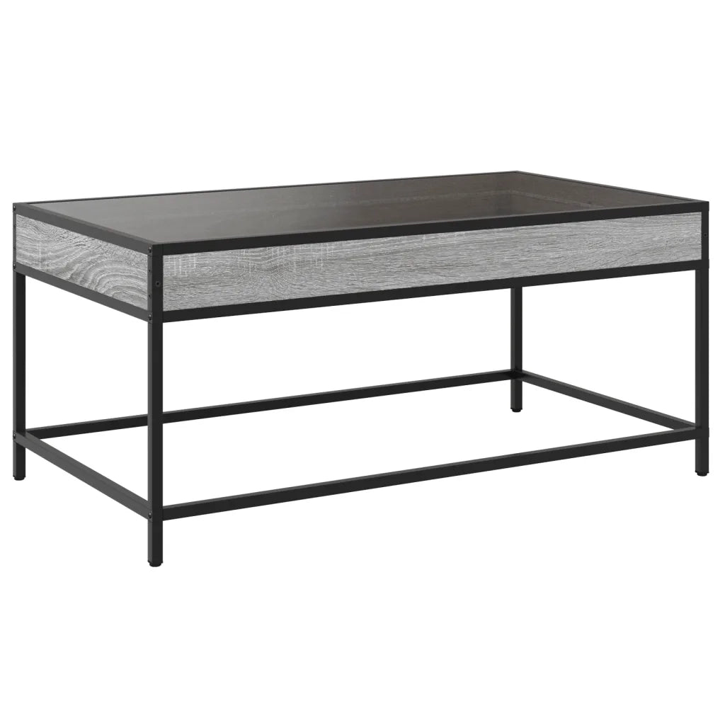 Tavolino da Salotto con LED Infinity Grigio Sonoma 90x50x41 cm 847690