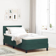 Letto a molle con materasso Verde Scuro 90 x 190 cm Velluto 3339143
