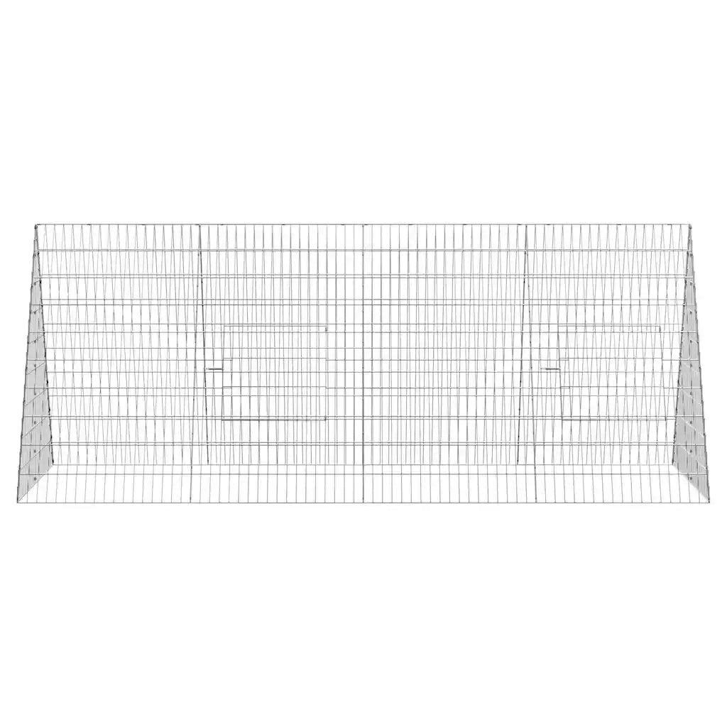 Gabbia per polli Argento 215 x 100 x 85 cm Acciaio zincato CFW8020056