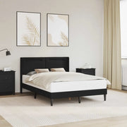 Struttura del letto con testiera-Giroletto Nero 120 x 200 cm Similpelle 641758