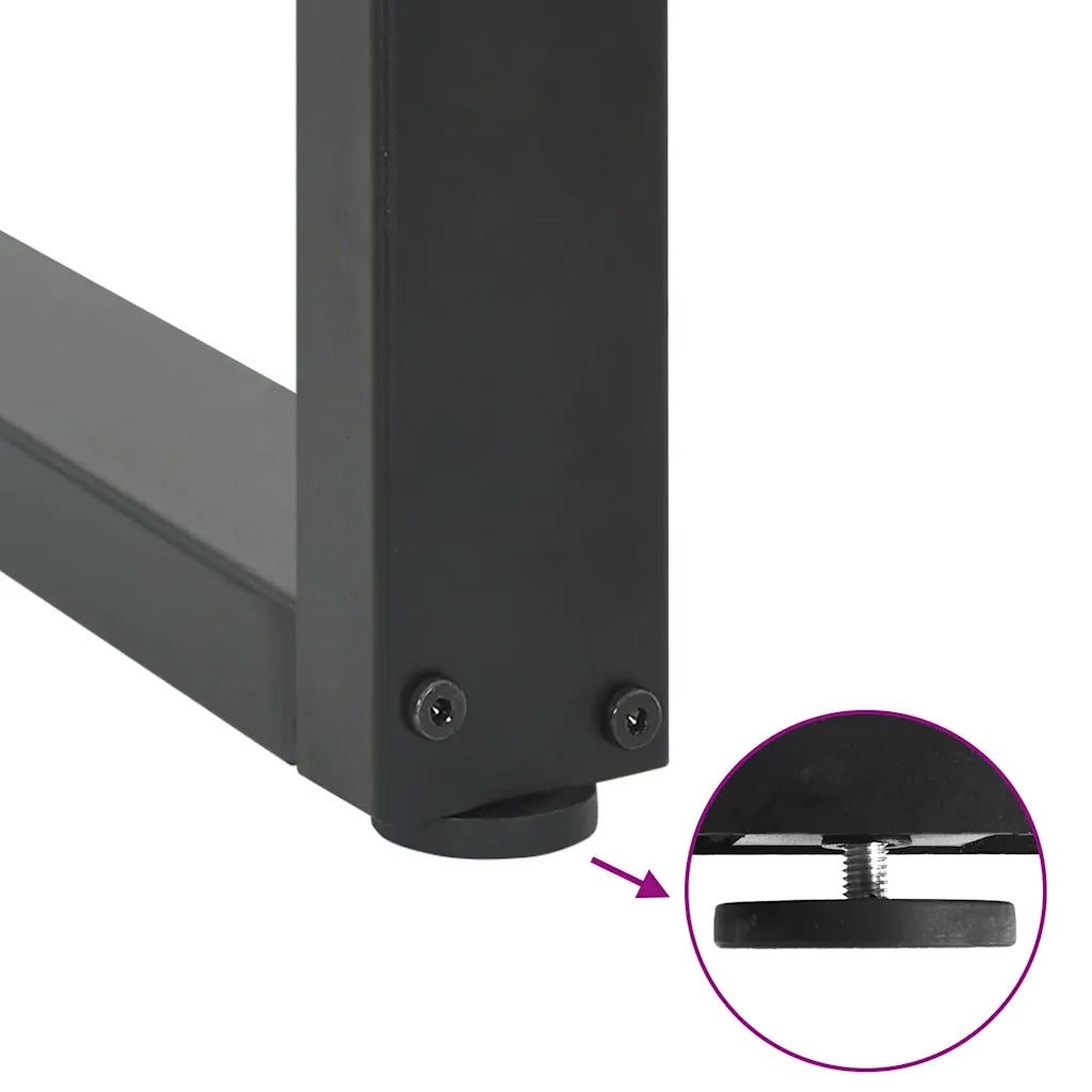 Gambe per tavolo da bar a forma di U 2 pz Antracite 50x(90-91) cm Acciaio 4013222