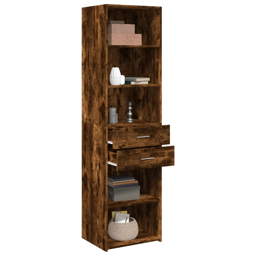 Credenza Rovere Fumo 50x42,5x185 cm in Legno Multistrato 3281459