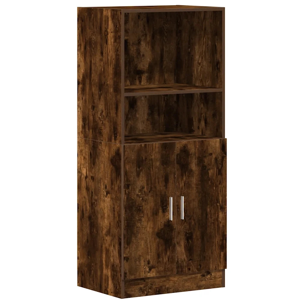 Set di Armadio pensile | Mobili da Cucina 3 pz Rovere Fumo in Truciolato