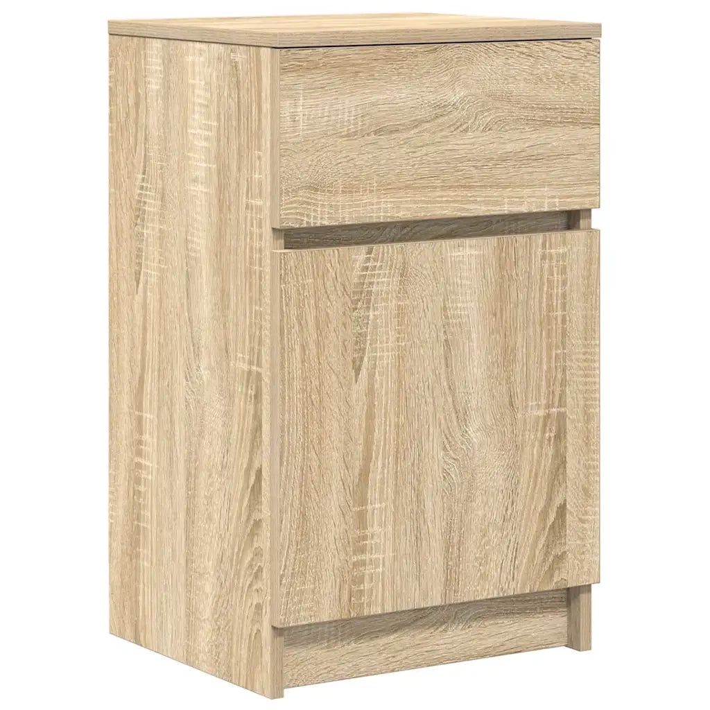 Comodino-Tavolino da notte Rovere Sonoma 39x35x65 cm in Legno Multistrato