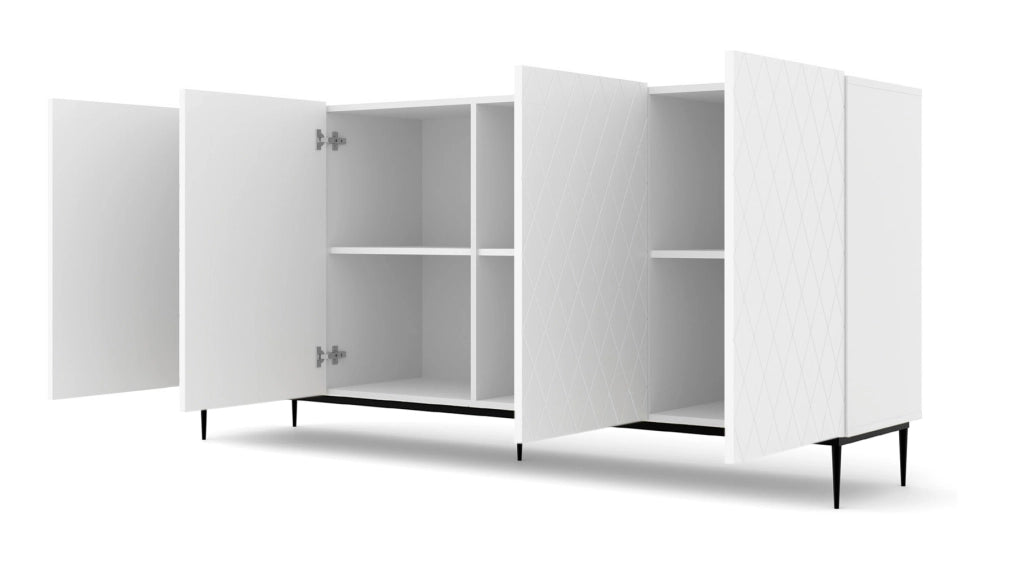 COLLEZIONE MOBILI DIUNA KOM4D 192 BIANCO OPACO MONTATURA NERA