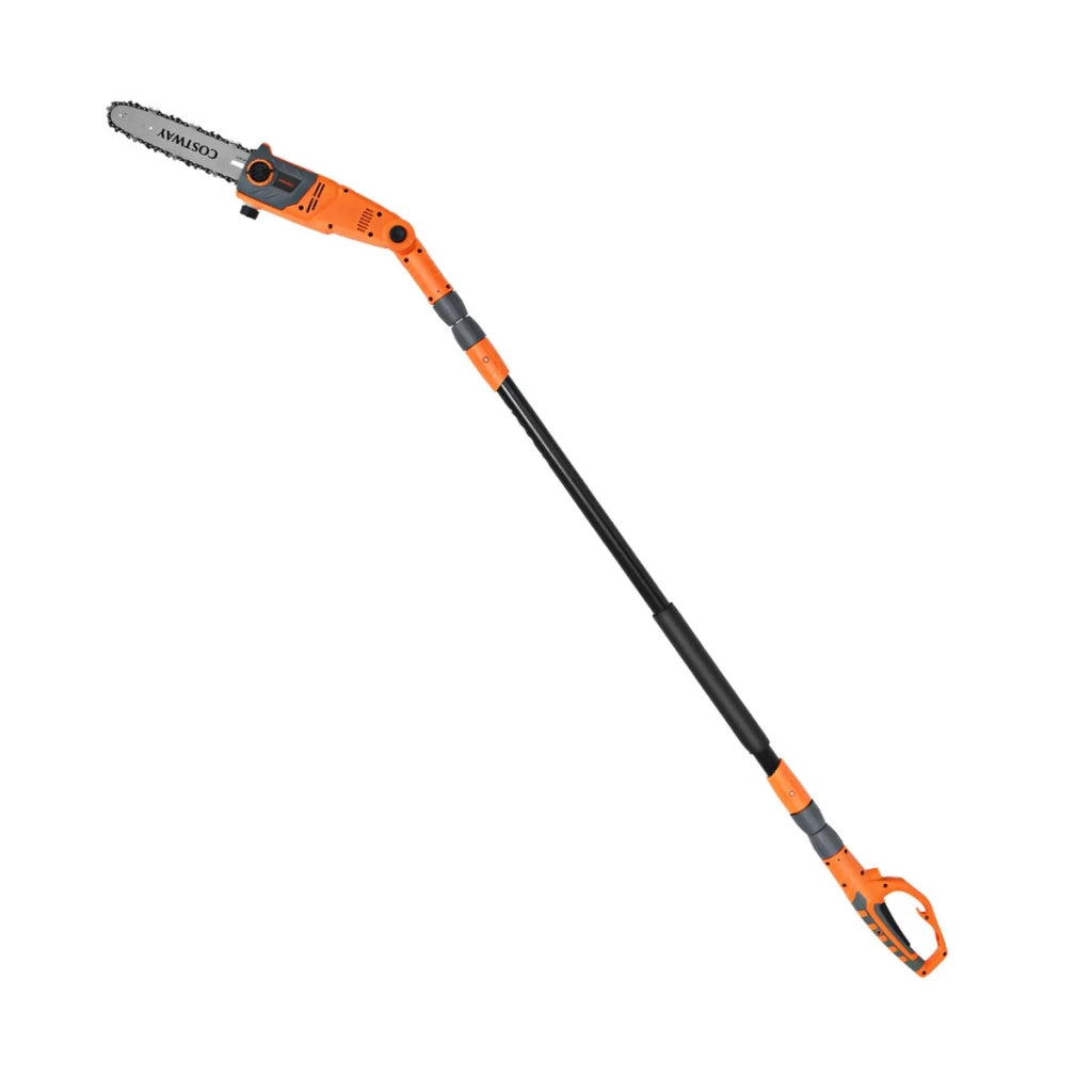 Motosega telescopica per potatura 212 x 286 cm 750W angolo di taglio regolabile e sistema di autolubrificazione in alluminio arancione 20_0020826