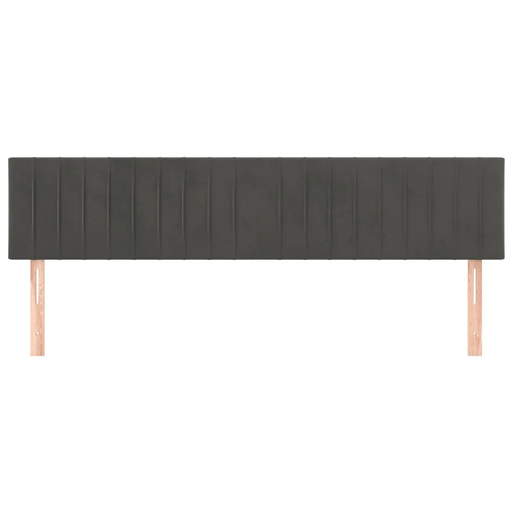 Testiera | Testata Grigio Scuro 180x5x78/88 cm in Velluto