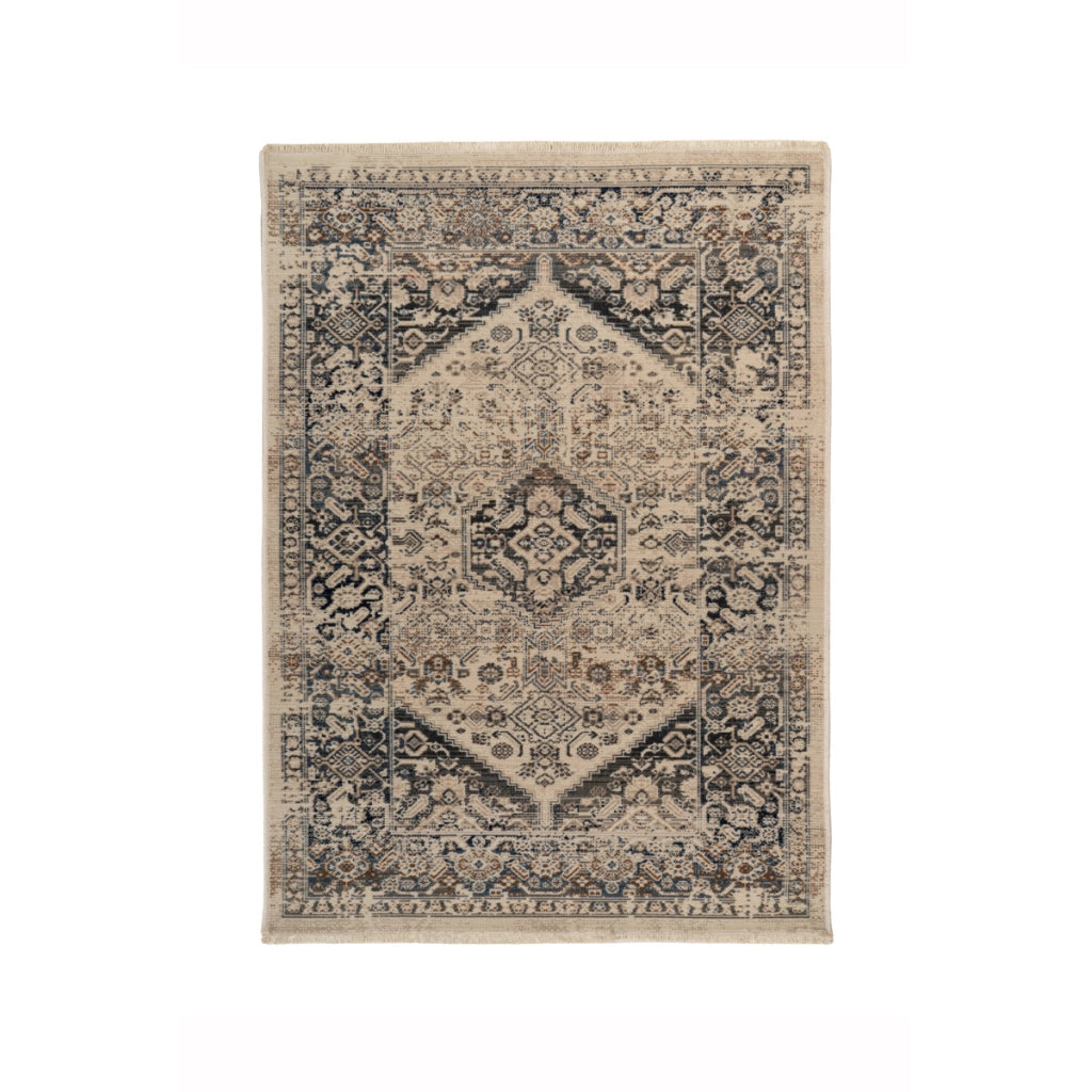 Tappeto Vintage Charin 400 Blu e Oro 80x150 cm