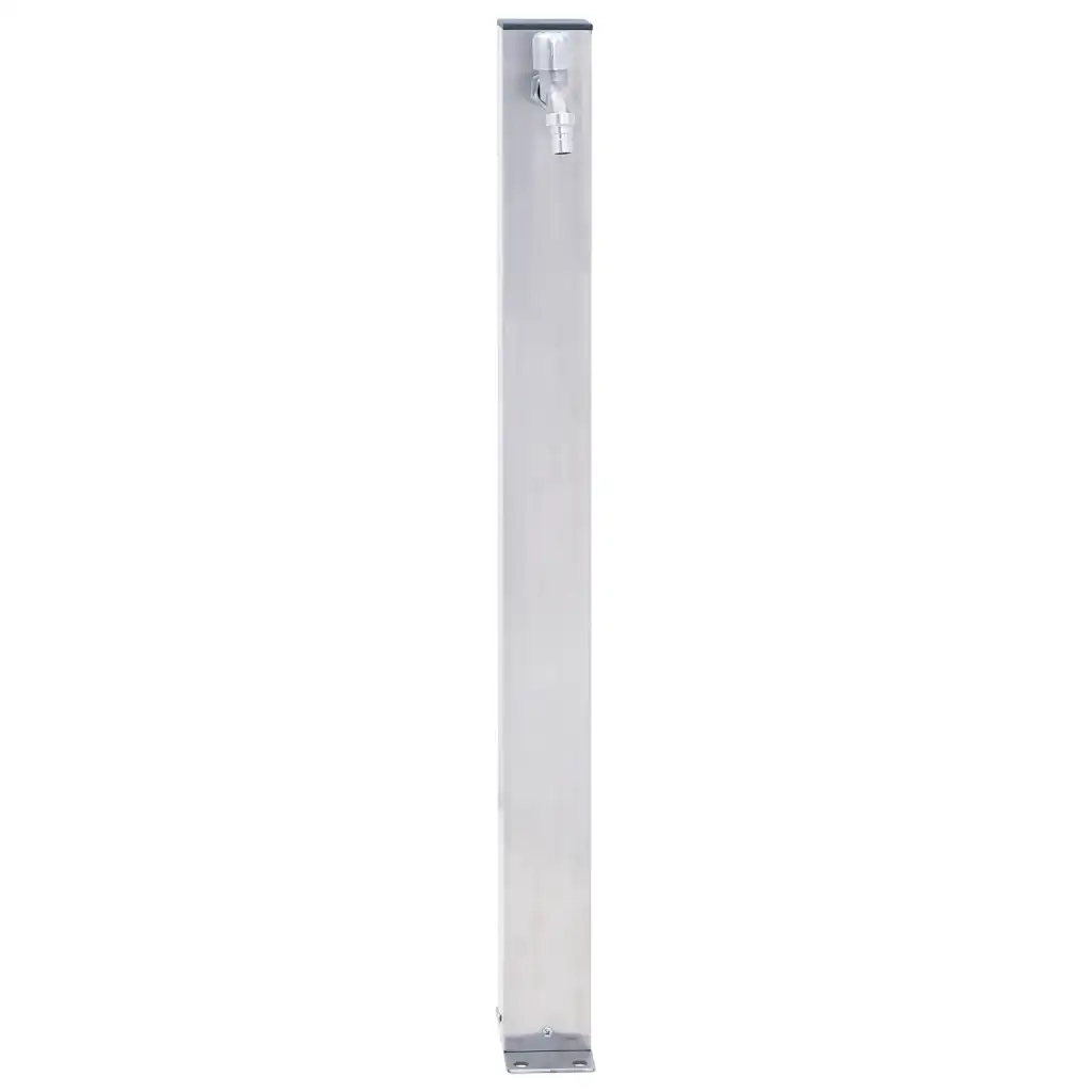 Colonna d'Acqua da Giardino 100 cm Acciaio Inox Quadrato CFW8392438