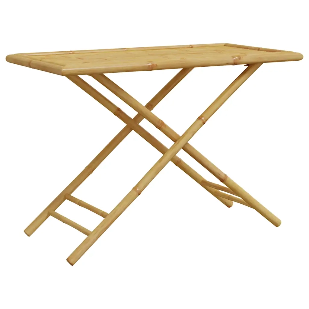 Set da Bistrot Pieghevole 5pz con Cuscini Grigio Scuro Bambù 3208936