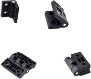 Vitrociset 4 Viti per Finestre - Nero Plastica - Maniglione per Cassettoni - Costruzione Resistentente allo Sfregamento - Angolo Aperto 180° - Maniglione con 4 Viti