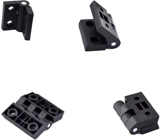 Vitrociset 4 Viti per Finestre - Nero Plastica - Maniglione per Cassettoni - Costruzione Resistentente allo Sfregamento - Angolo Aperto 180° - Maniglione con 4 Viti